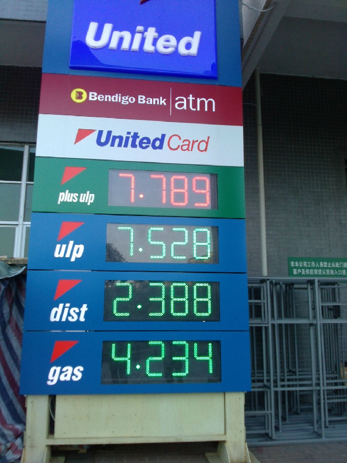 led gas price display